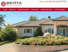 Tablet Screenshot of bertarealestate.com